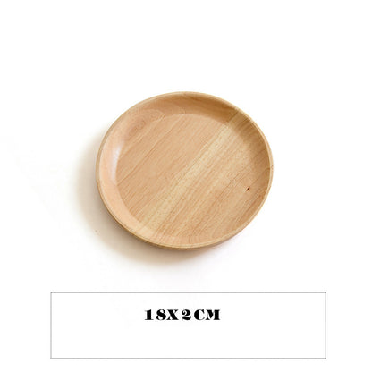 Round Acacia Wood Serving Tray – Minimalist Snack, Tea & Display Plate