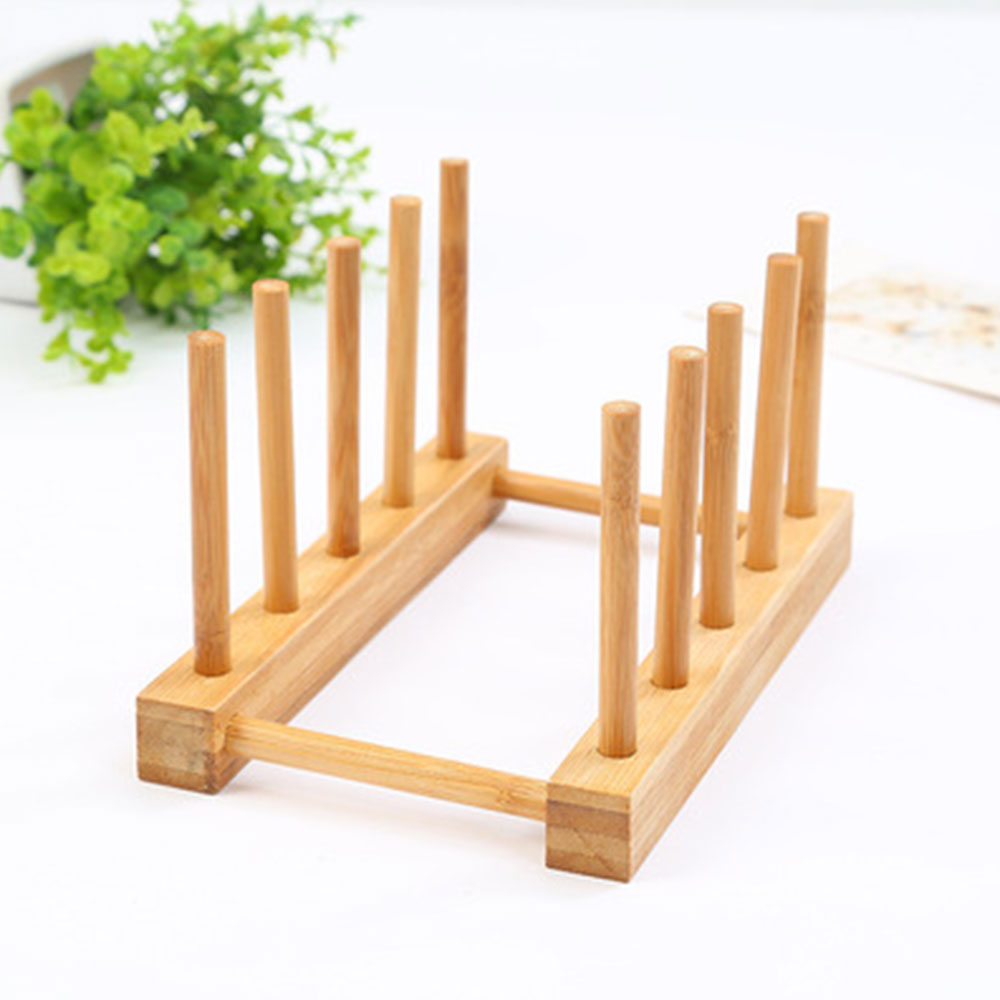 Curved Wooden Tableware Display Rack