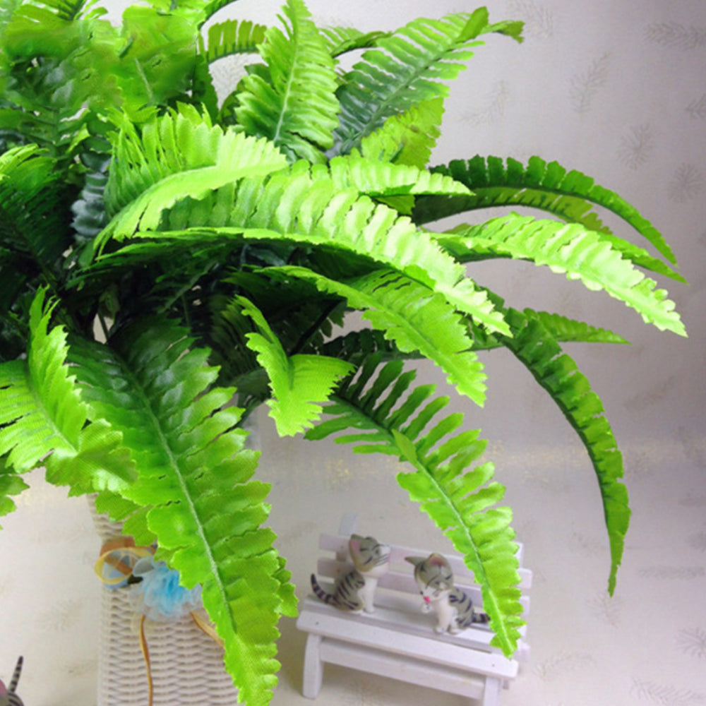 Lush Botanical Artificial Fern Bush – Realistic Tabletop Greenery Decor