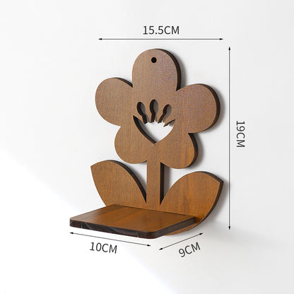 Wall-Mounted Wood Display Shelf