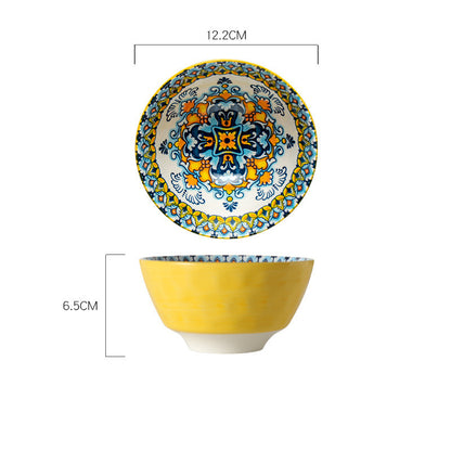 Bohemian Mandala Ceramic Bowl