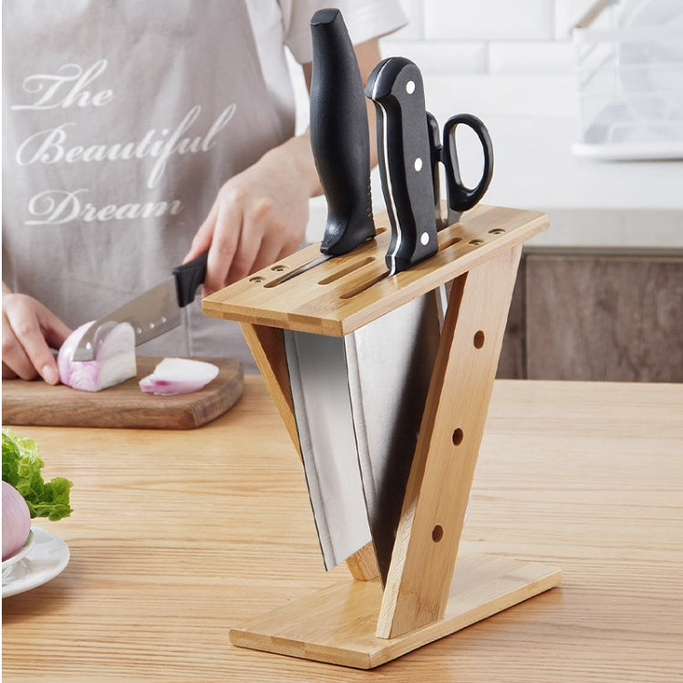 Bamboo Knife Stand & Holder