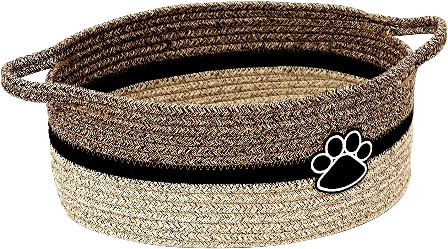 Boho Woven Pet Toy Basket
