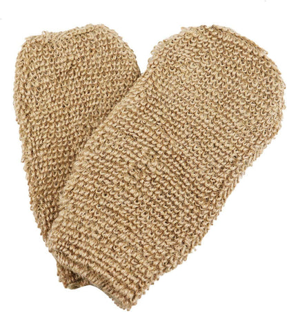 PureNature Eco Jute Exfoliating Bath Glove – Natural Body Scrub & Spa Shower Mitt