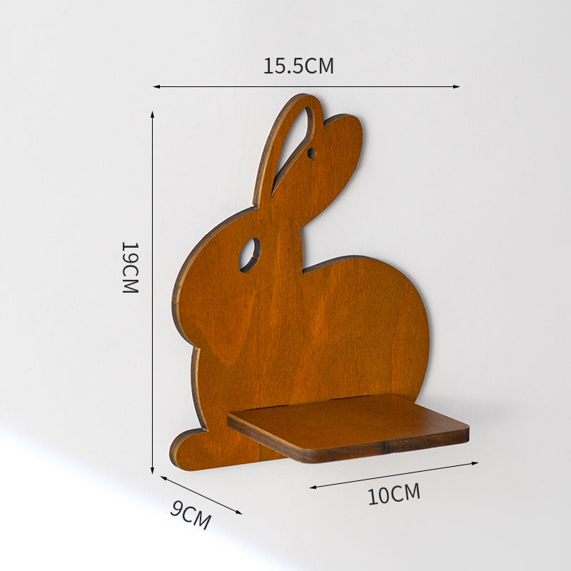 Wall-Mounted Wood Display Shelf