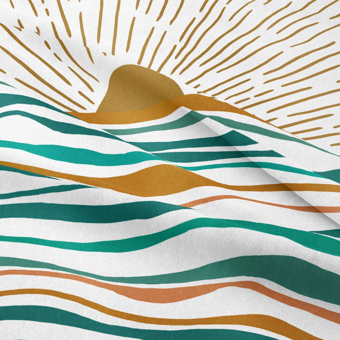Boho Sun Wave Wall Tapestry – Minimalist Aesthetic Room Decor