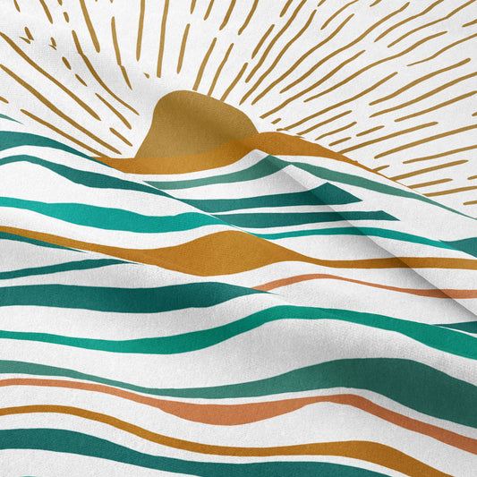 Boho Sun Wave Wall Tapestry – Minimalist Aesthetic Room Decor