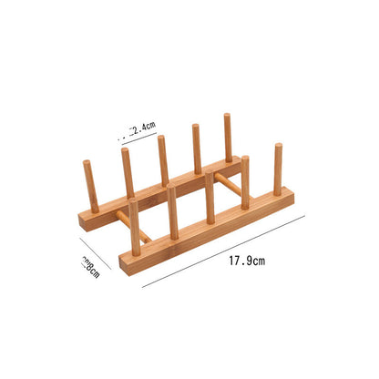 Curved Wooden Tableware Display Rack