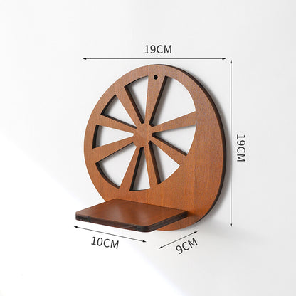 Wall-Mounted Wood Display Shelf