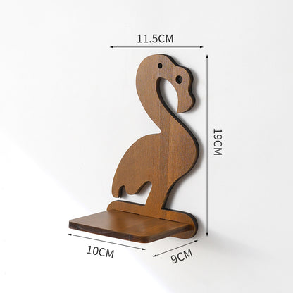 Wall-Mounted Wood Display Shelf
