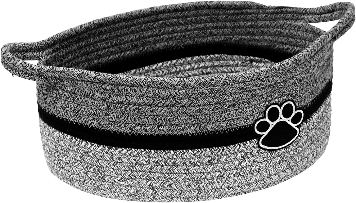 Boho Woven Pet Toy Basket