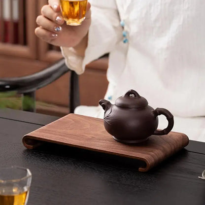 Wooden Tea Serving Trays Decorative Countertop Display Tabletop Coffee Stand