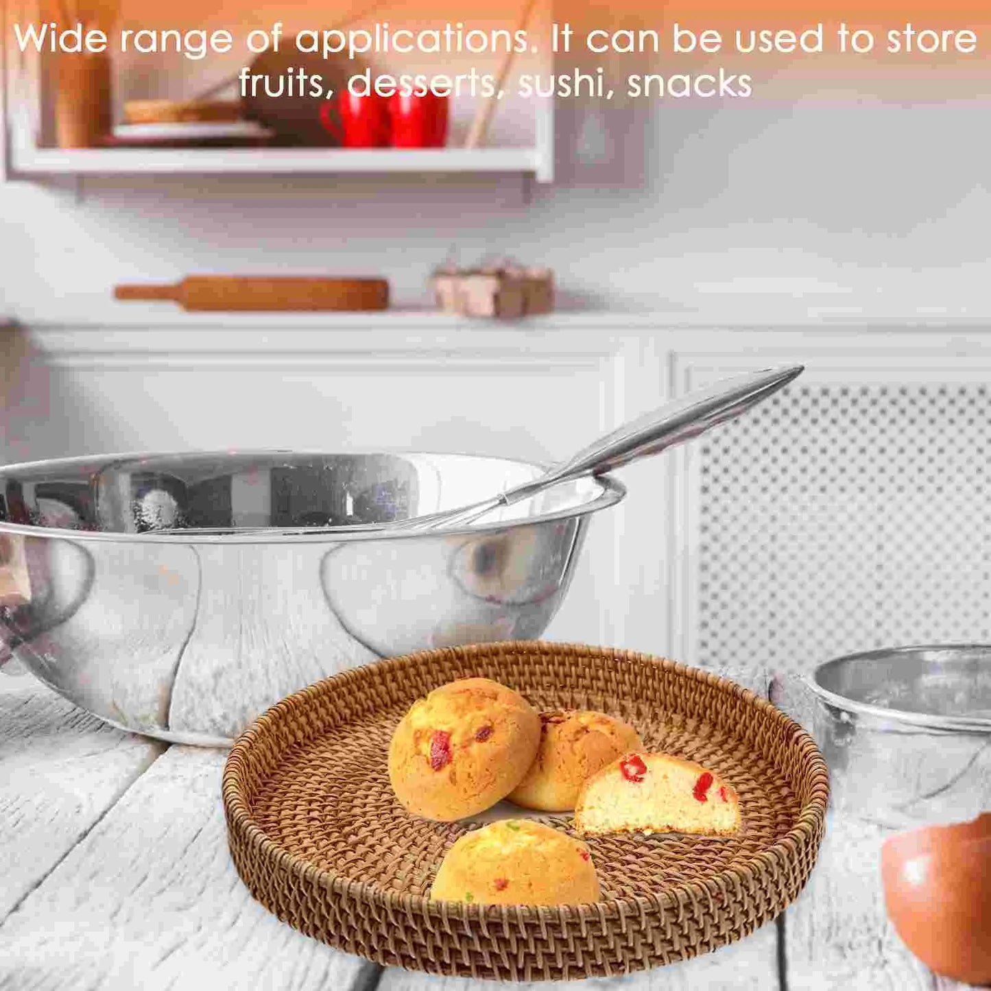 Natural Rattan Charger Plate - Scallop