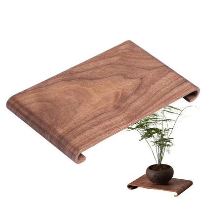 Wooden Tea Serving Trays Decorative Countertop Display Tabletop Coffee Stand