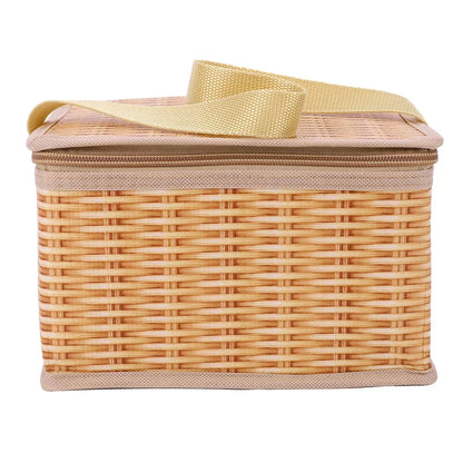 Thermal Cooler Outdoor Wicker & Rattan Picnic Bag – Waterproof