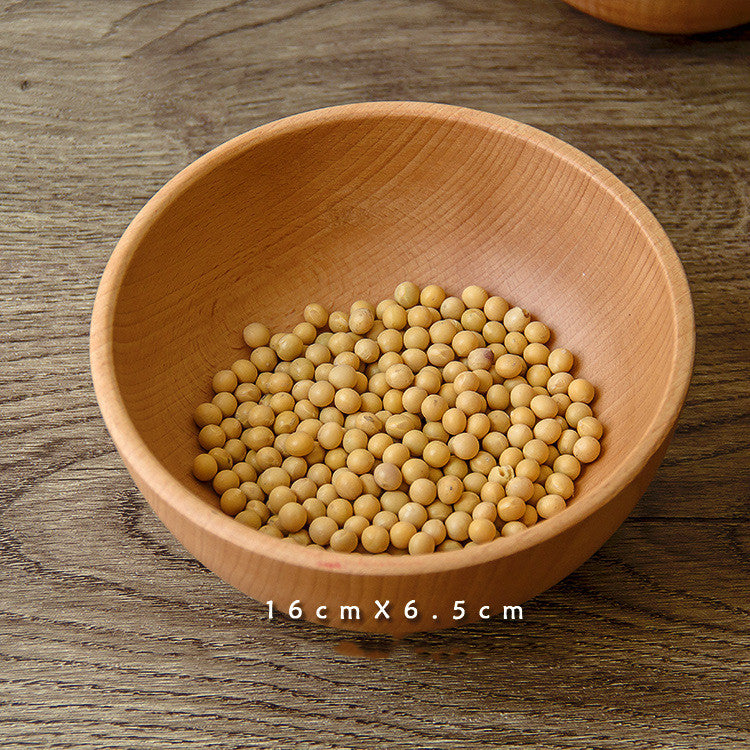 Solid Wood Serving Bowl for Salad & Fruit