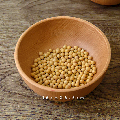 Solid Wood Serving Bowl for Salad & Fruit