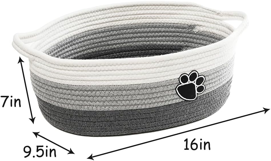 Boho Woven Pet Toy Basket