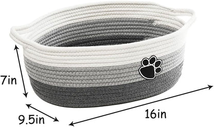 Boho Woven Pet Toy Basket