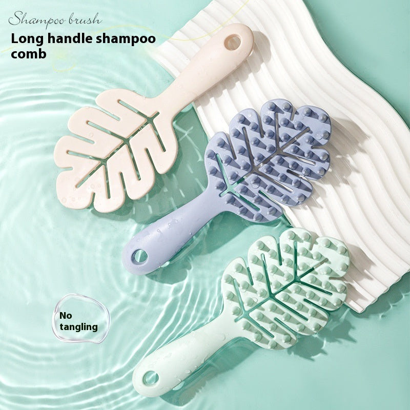 Tropical Leaf Scalp Massage Brush