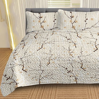 Arboreal Calm Tree Branch 3-Piece Quilt Set – Nature-Inspired Bedding