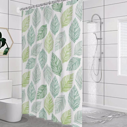 Tropical Banana Leaf Waterproof Shower Curtain