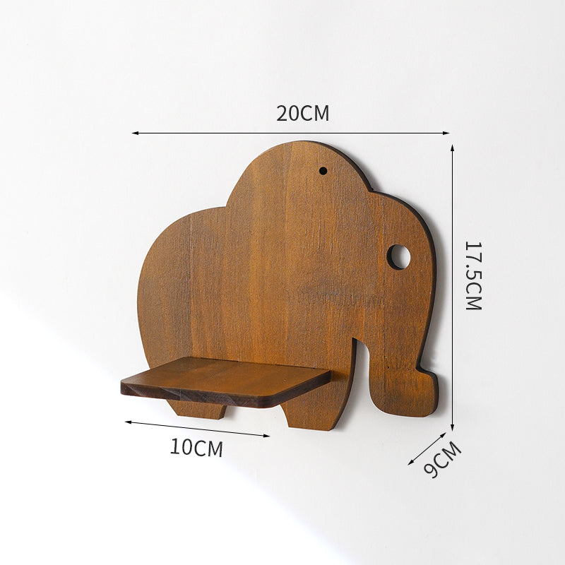 Wall-Mounted Wood Display Shelf