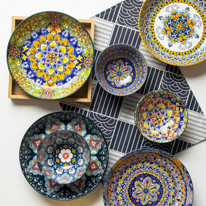 Bohemian Mandala Ceramic Bowl