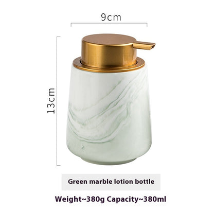 Marble Ceramic Foaming Soap Dispenser – Refillable Bathroom & Kitchen Pump