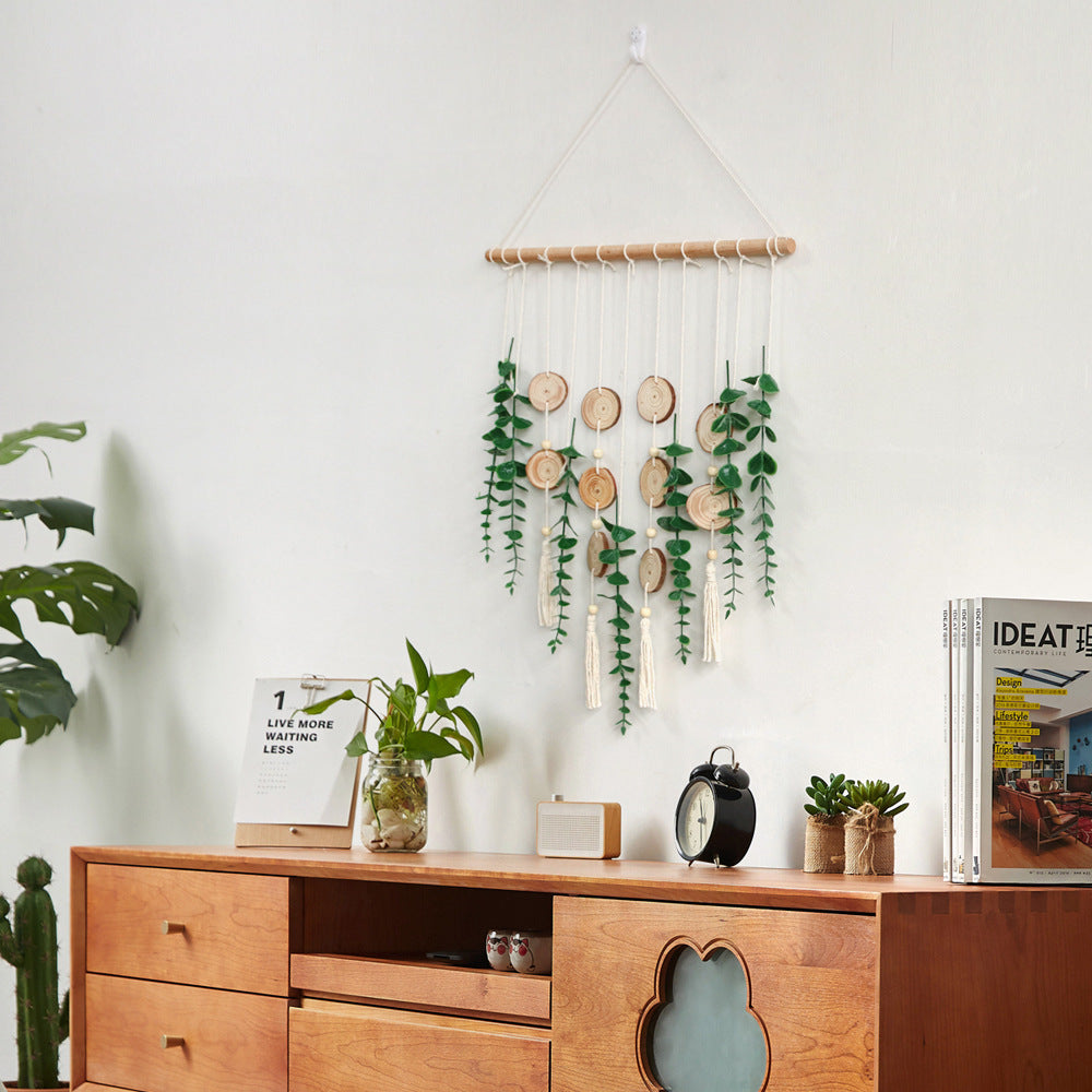 Artificial Eucalyptus Macramé Wall Hanging