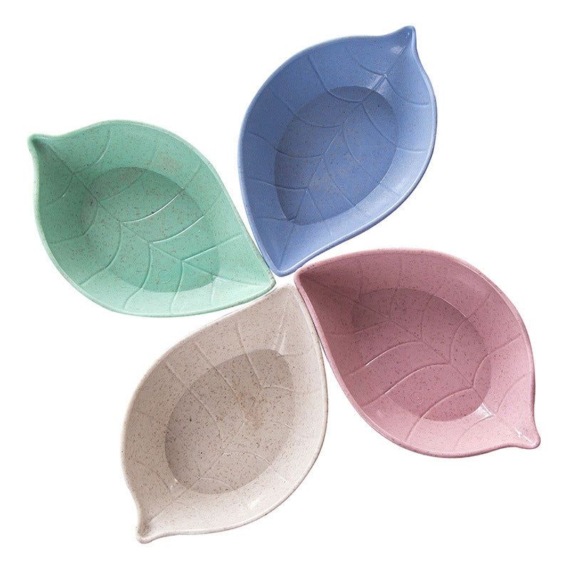 Eco Leaf Rice Hull Dipping Bowls – Sustainable Sauce Dish Set (4-Pack)
