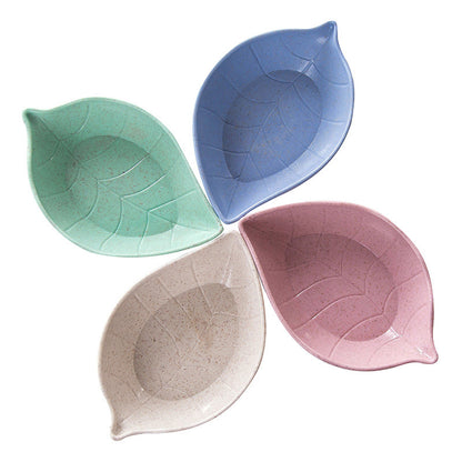 Eco Leaf Rice Hull Dipping Bowls – Sustainable Sauce Dish Set (4-Pack)