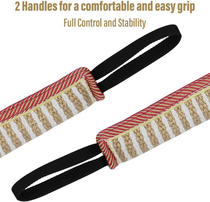 Durable Jute Dog Training Tug Toy with Dual Handles