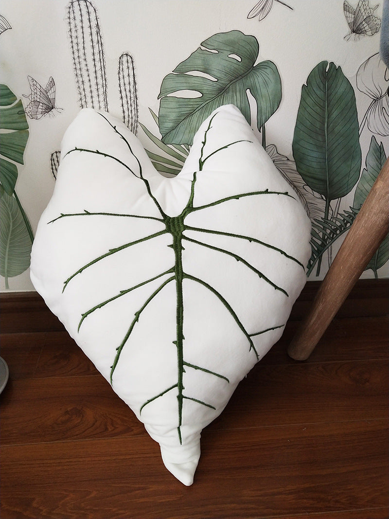 Tropical Leaf Shaped Cushion