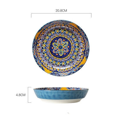 Bohemian Mandala Ceramic Bowl