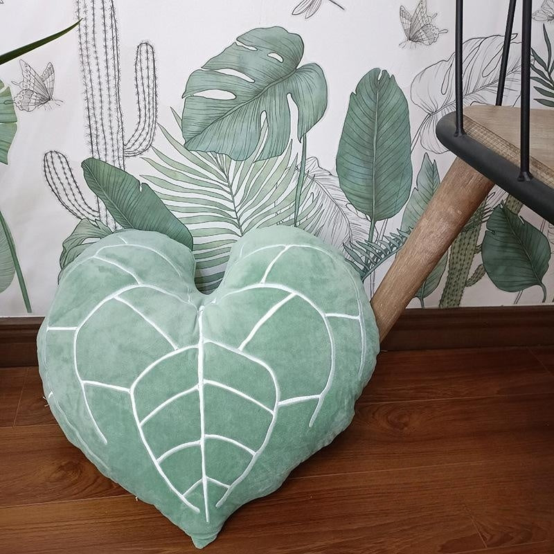 Tropical Leaf Shaped Cushion
