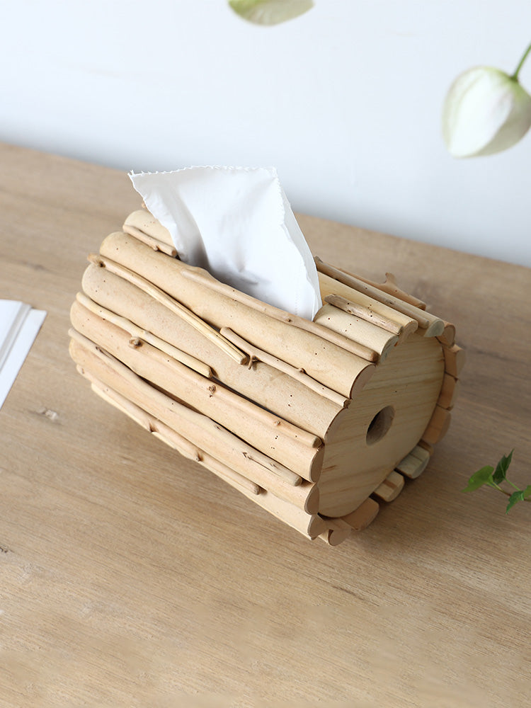 Artisan Wooden Tabletop Paper Roll Holder