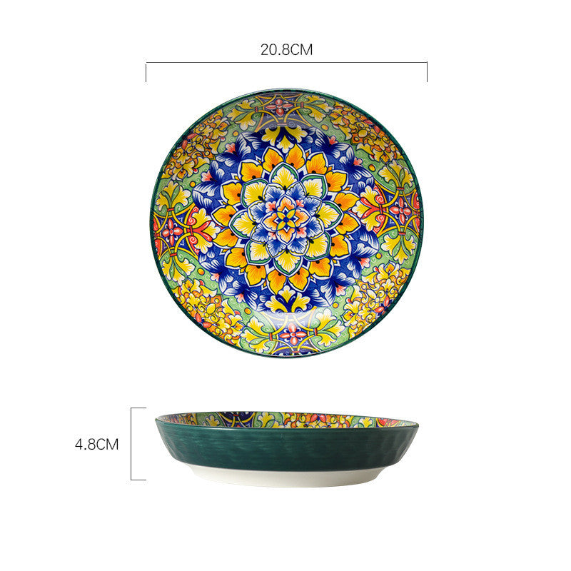 Bohemian Mandala Ceramic Bowl