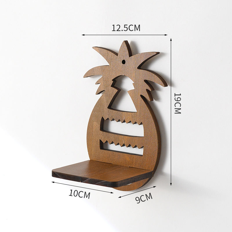 Wall-Mounted Wood Display Shelf