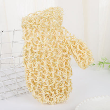 PureNature Eco Jute Exfoliating Bath Glove – Natural Body Scrub & Spa Shower Mitt
