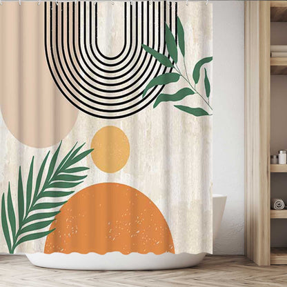 Boho Sunrise Arch Minimalist Shower Curtain