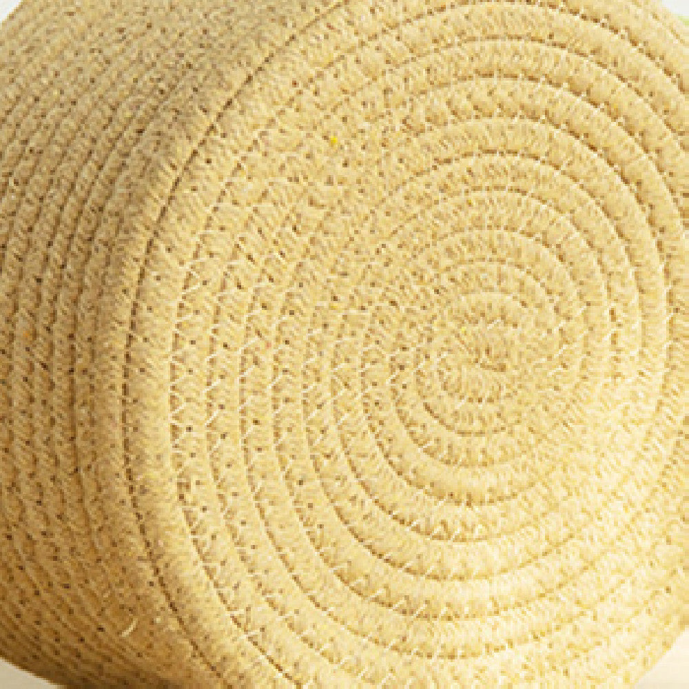 Cotton Rope Desktop Storage Basket with Lid – Woven Organizer with Dust-Proof Cover