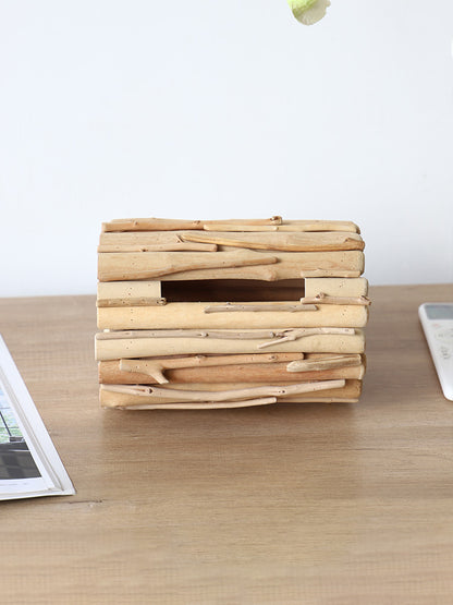 Artisan Wooden Tabletop Paper Roll Holder