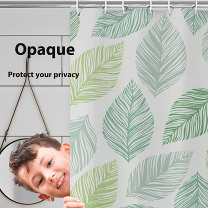 Tropical Banana Leaf Waterproof Shower Curtain