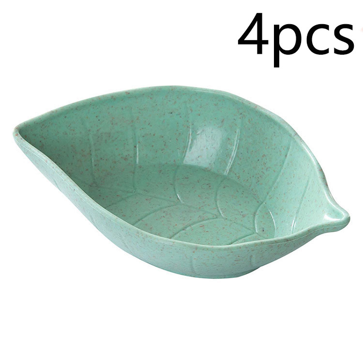 Eco Leaf Rice Hull Dipping Bowls – Sustainable Sauce Dish Set (4-Pack)
