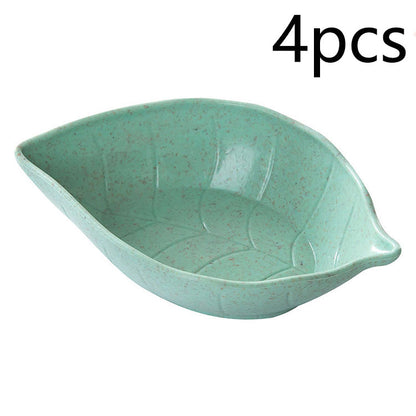 Eco Leaf Rice Hull Dipping Bowls – Sustainable Sauce Dish Set (4-Pack)