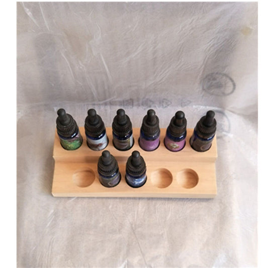 11-Slot Pine Wood Essential Oil Display Stand