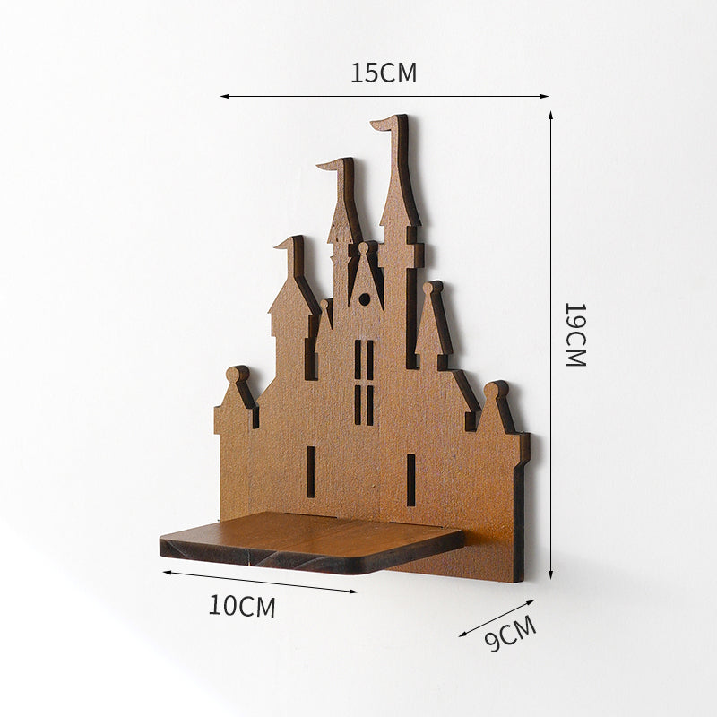 Wall-Mounted Wood Display Shelf