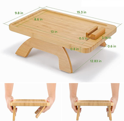 Bamboo Foldable Sofa Arm Table