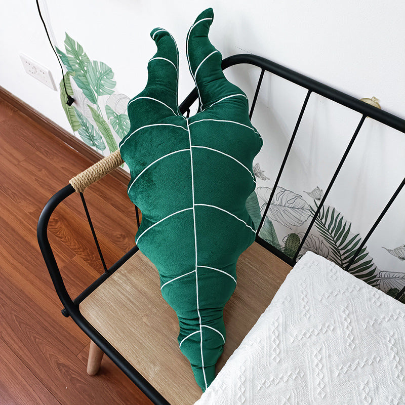 Tropical Leaf Shaped Cushion